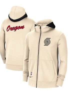 Men's Portland Trail Blazers Nike Cream City Edition Showtime Full-Zip Hoodie M